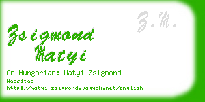 zsigmond matyi business card